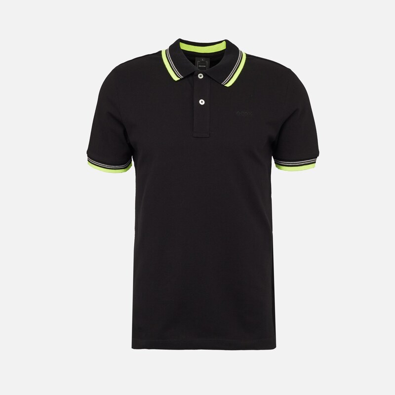 Black mens polo shirt Geox - Mens 64679911