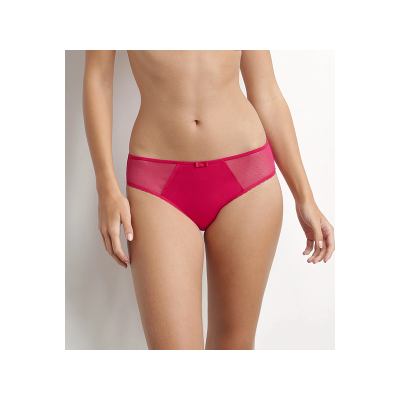 DIM GENEROUS COTTON BIO SLIP - Dámske nohavičky z bio bavlny - červená 64681193