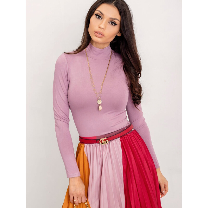 RUE PARIS Dámske ružové tričko so stojačikom RV-BZ-5210.19-dark pink 57948478