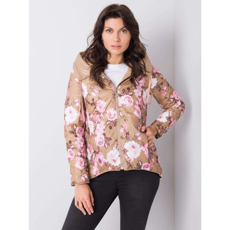 MINORITY Svetlo hnedá bunda s kvetinami NM-DE-KR-CP-6639.97P-light 66145876