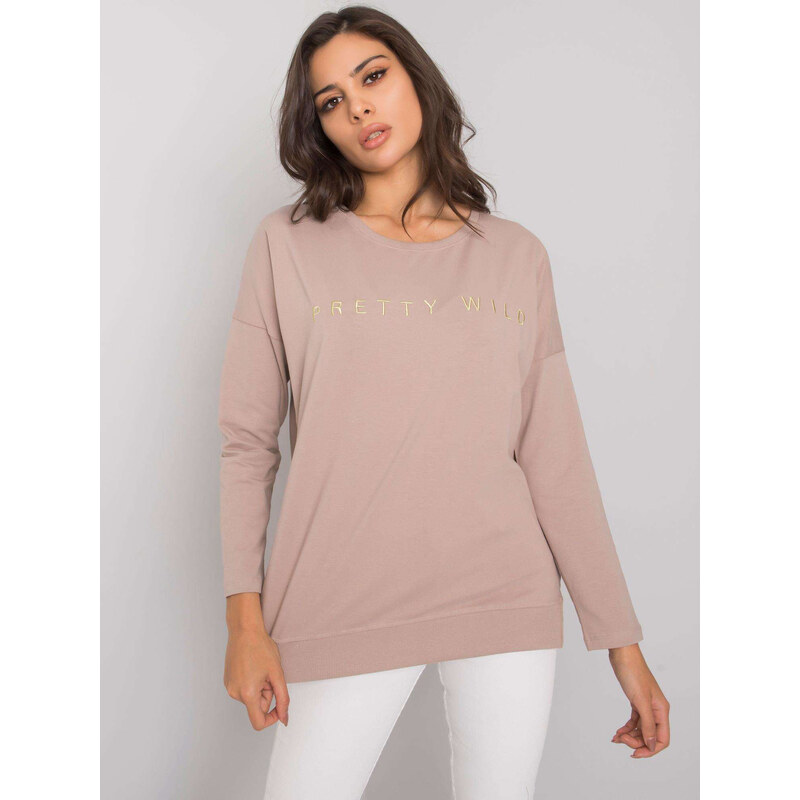 RUE PARIS Béžové tričko Pretty Wild RV-BZ-7193.13P-beige 57948528