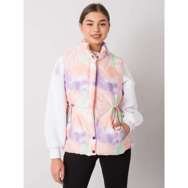 ITALY MODA Fialovo-oranžová dámská vesta s gumičkou v pase DHJ-KZ-1858 57948270