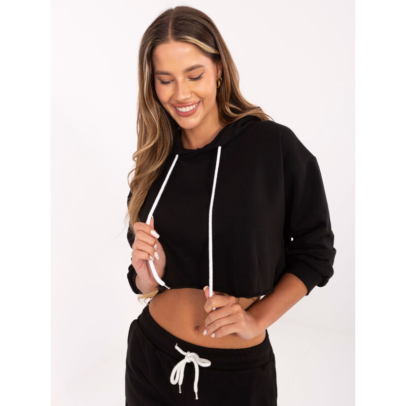 BASIC Čierna krátka tepláková súprava mikiny a šortiek -EM-KMPL-581 25543958