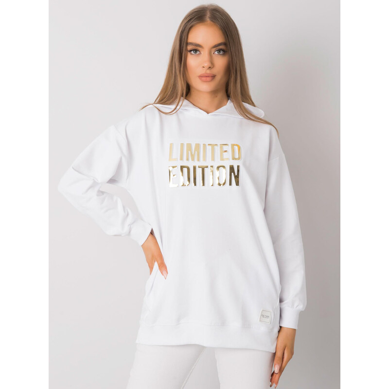 RUE PARIS Biela dámska mikina s nápisom RV-BL-7211.24P-white 57948407