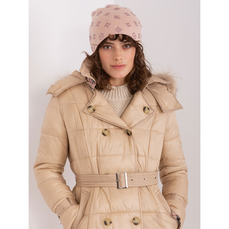 ITALY MODA Svetloružová čiapka s kamienkami AT-SK-2325.96-light pink 57953727