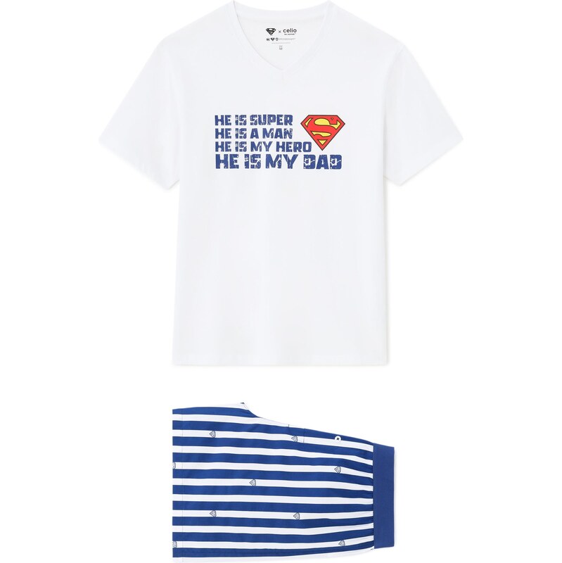 Celio Superman Pyjamas - Mens 64695217