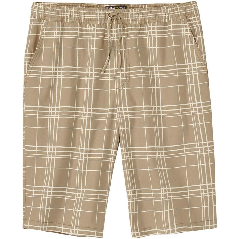 Kockované plátenné bermudy Atlas For Men Béžová 64486858