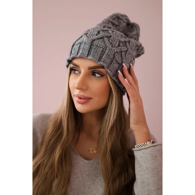 Kesi Čapica с fleece Sonia K201 tmavošedý 64695745
