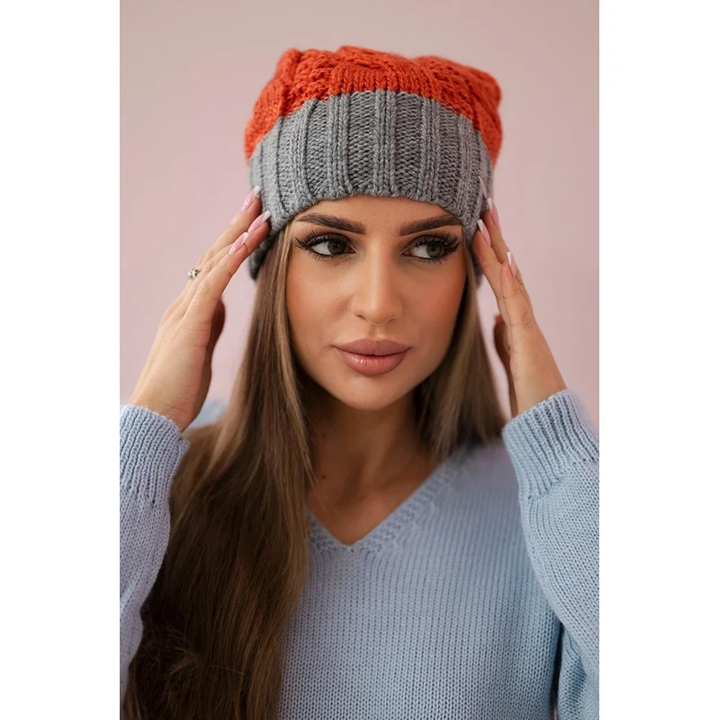 Kesi Čapica s fleece Paris K212 tmavo ružová+šedá 64695884