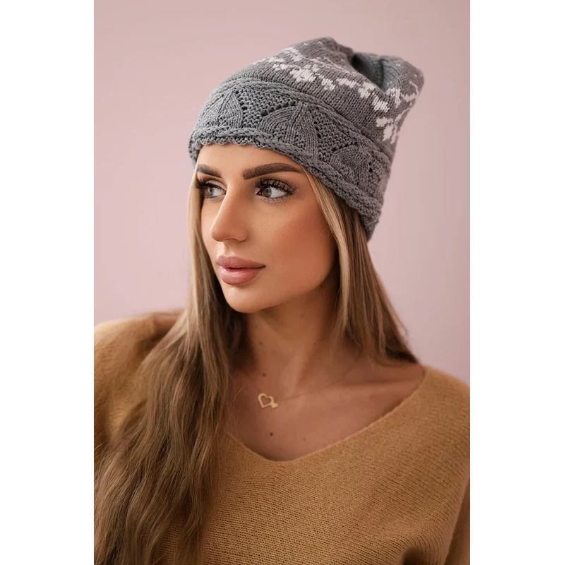 Kesi Dámska čiapka Kira K374 svetlo šedá 64695942