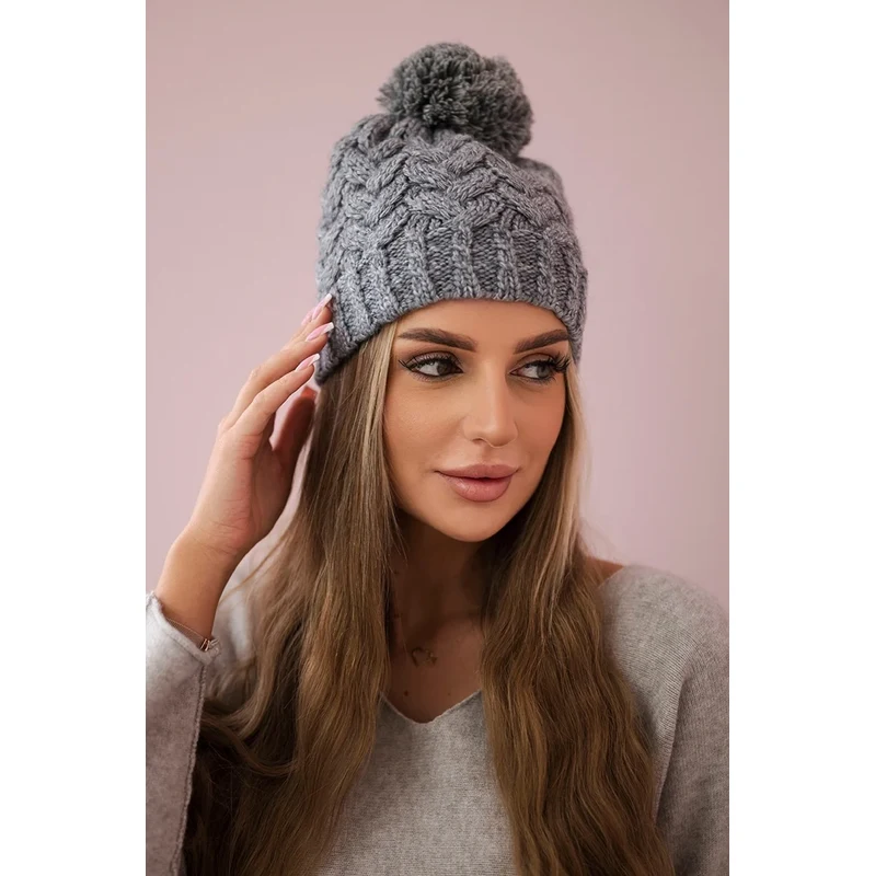 Kesi Čapica s fleece Waleria K307 svetlo sivá 64695977