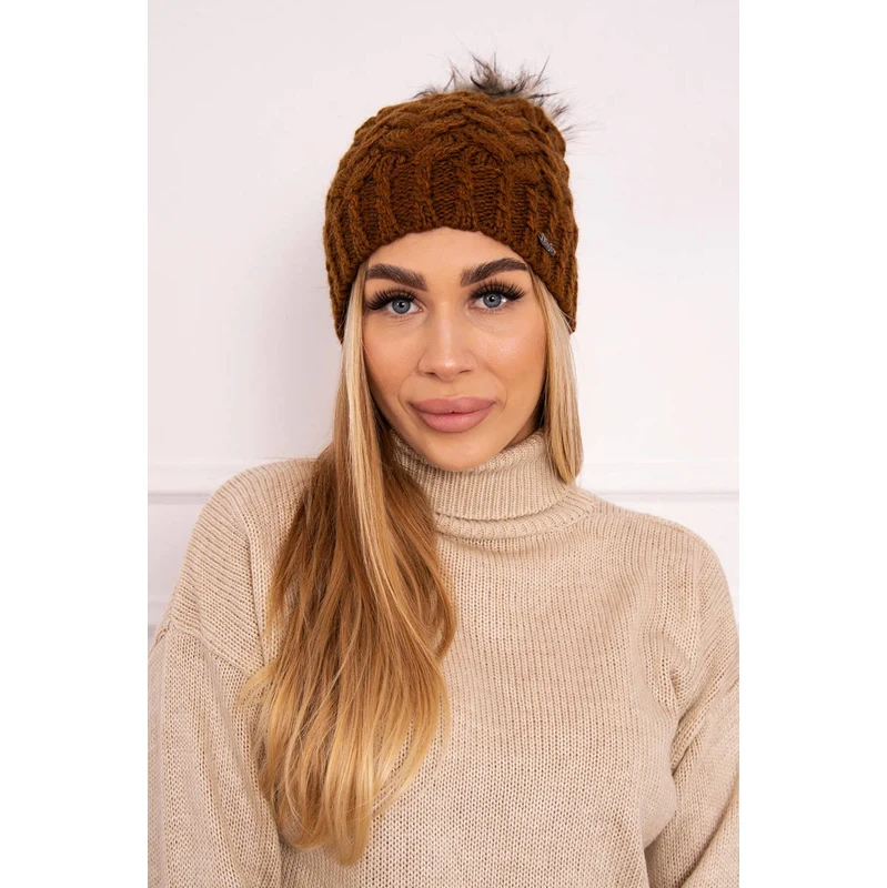 Kesi Čapica s fleece Daria K217 svetlo hnedá 64696070
