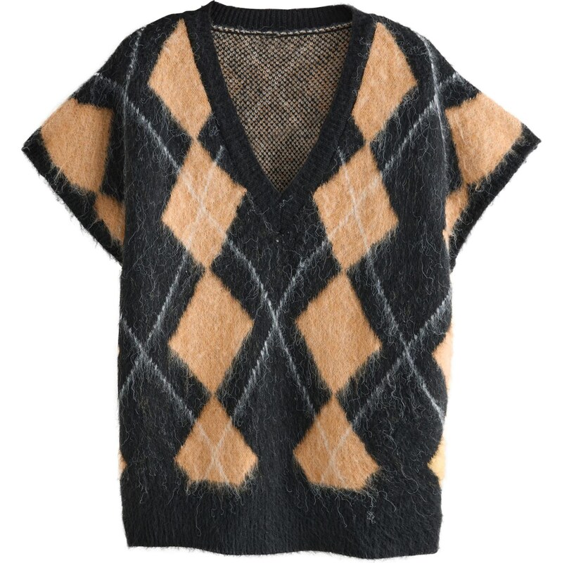 Next Sveter piesková / čierna / biela 65772893