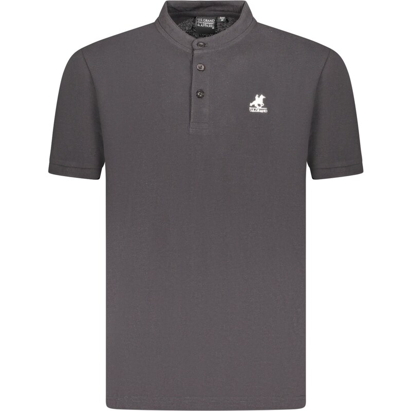 U.S. GRAND Pánske čierne polokošele s krátkym rukávom 64710299