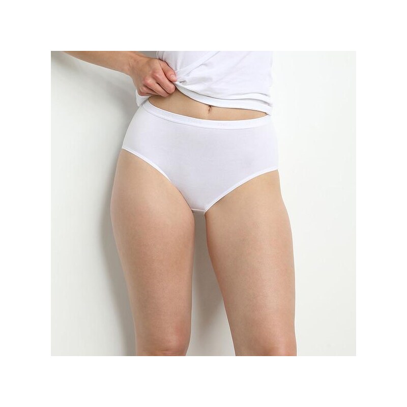 DIM COTTON BIO MIDISLIP 2x - Dámske bavlnené nohavičky 2 ks - biela 64712698