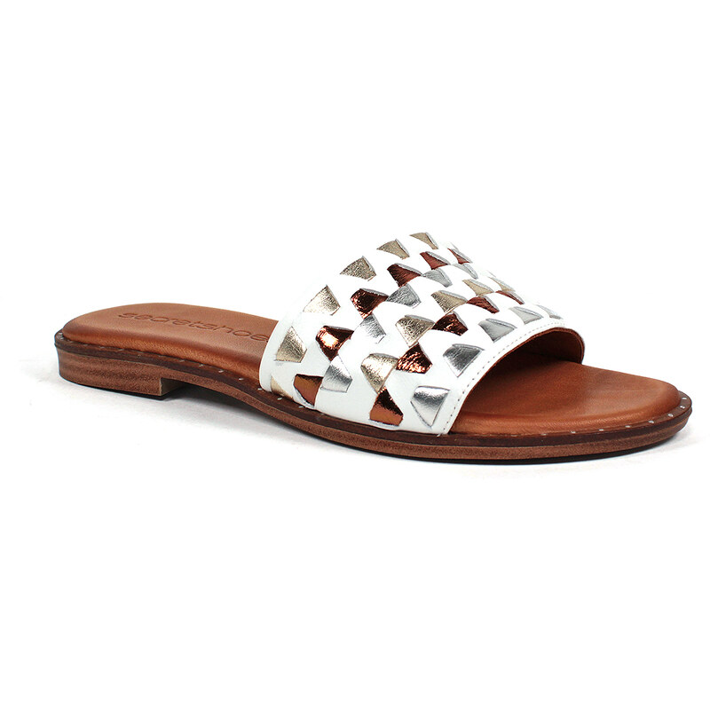 Secretshoes Elegantné kožené šľapky 64489710