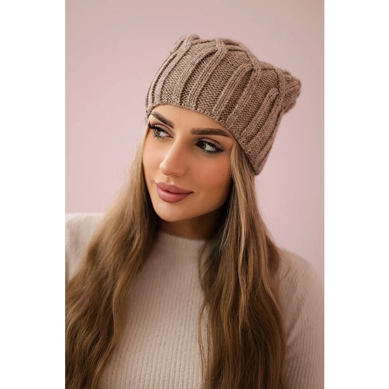 Kesi Čapica с fleece Milano K203 ecru melange+svetlo béžová 64695744