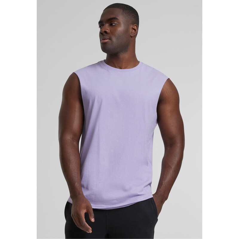 Urban Classics Mens Open Edge Sleeveless Tee Tank Top - lilac 50807218
