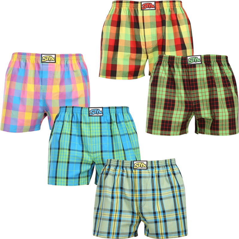 5PACK pánske trenky Styx klasická guma viacfarebné (5A110105) 64494990