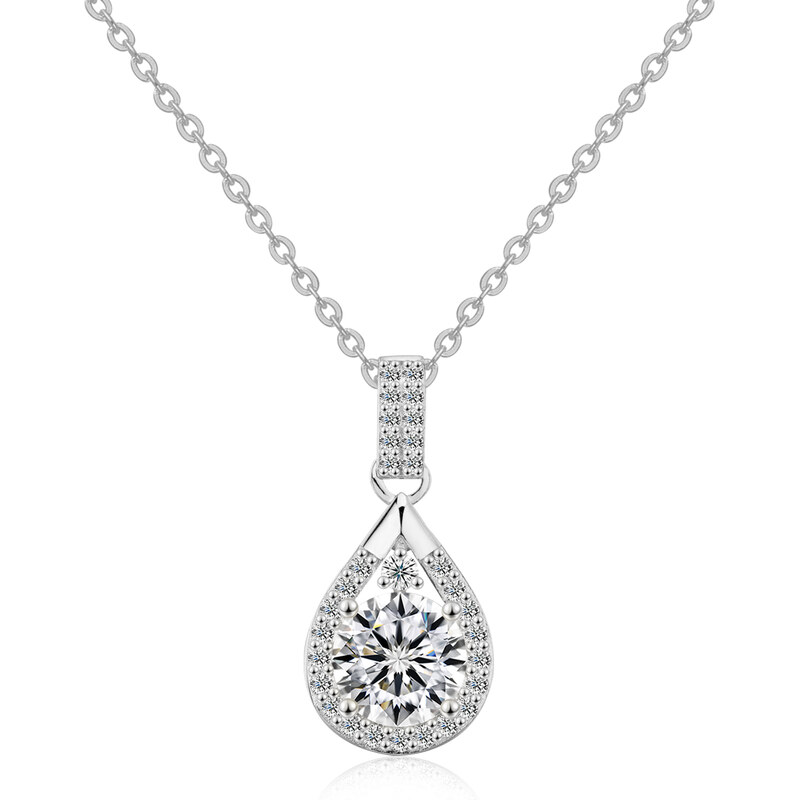 Olivie Stříbrný náhrdelník 1ct 6,5mm MOISSANITE 9735 64756337