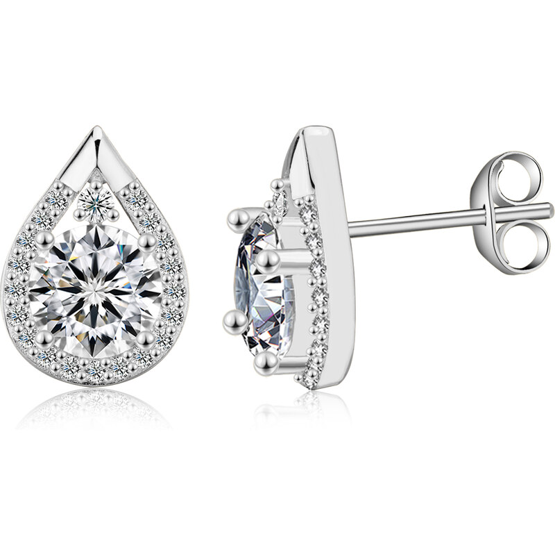 Olivie Strieborné náušnice KVAPKA MOISSANITE 9741 64736673