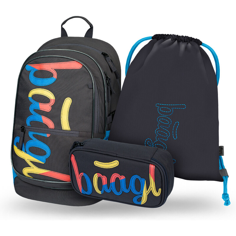 BAAGL SET 3 Core Logo mix: batoh, peračník, vrecko 65065441