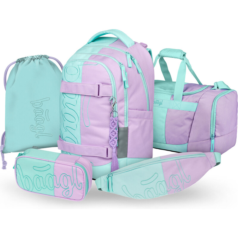 BAAGL SET 5 Skate max Sweet: batoh, penál, sáček, sportovní taška, 68436532