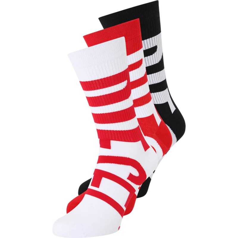 DIESEL Ponožky RAY ohnivo červená / čierna / biela 64866022