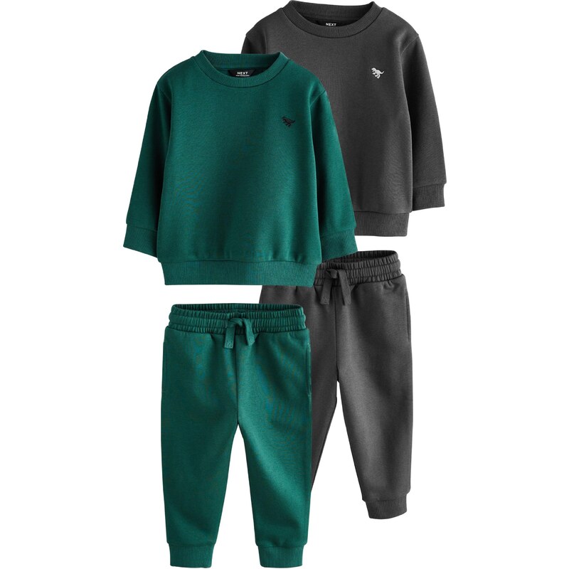 Next Joggingová súprava smaragdová / čierna 64501064