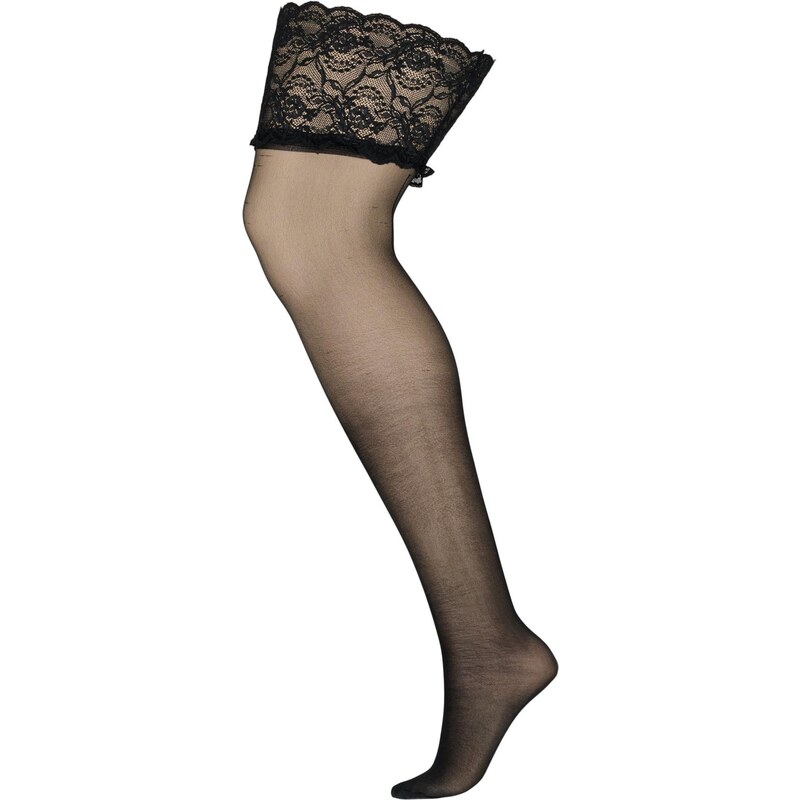 Devoted by Zizzi Jemné pančuchy STAY-UP čierna 65657511