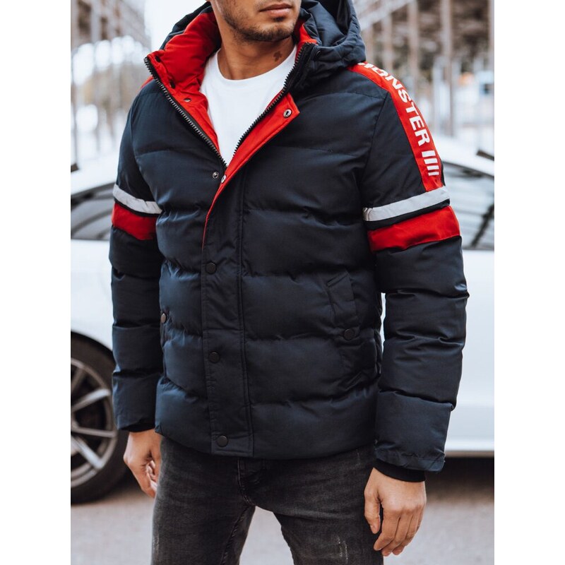 Dstreet Trendy modrá pánska bunda na zimu 65637887