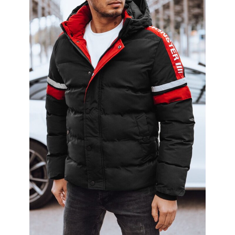 Dstreet Trendy čierna pánska bunda na zimu 65637889