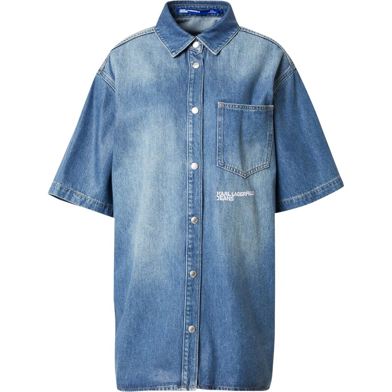 KARL LAGERFELD JEANS Blúzka modrá denim / biela 61944460