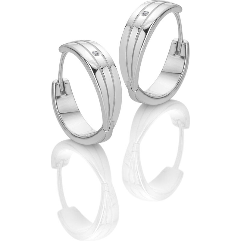 Hot Diamonds Luxusné strieborné kruhové náušnice s diamantmi Trio 66590262