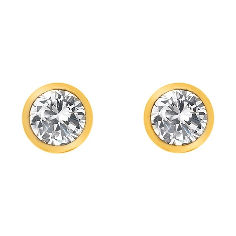 Hot Diamonds Pozlátené náušnice s topazmi a pravým diamantom Gemstone 66581470