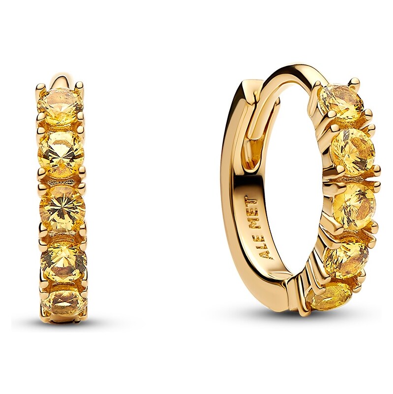 Pandora Pozlátené kruhy so žltými kryštálmi Timeless Shine 263849C01 66586908