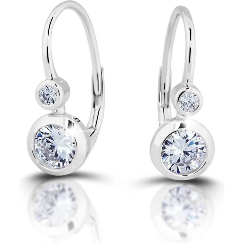 Modesi Strieborné visiace náušnice s kubickými zirkónmi M02421 66590665