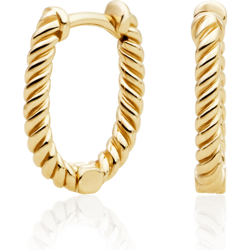 Sparkling Jewels Slušivé pozlátené náušnice EAG21 66588104