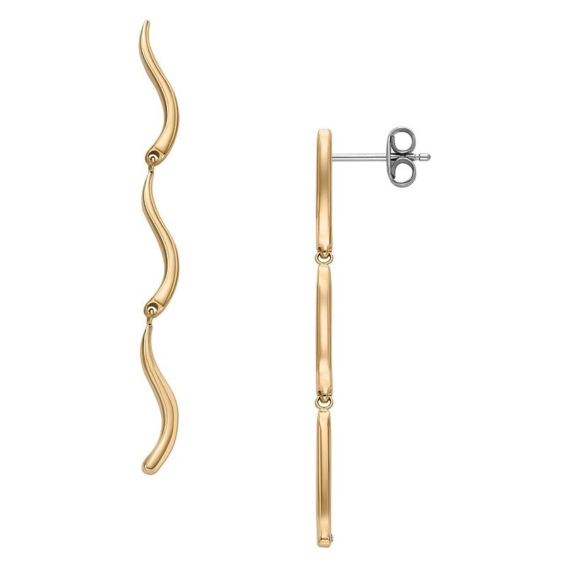 Skagen Moderné visiace pozlátené náušnice Wave SKJ1784710 66589698