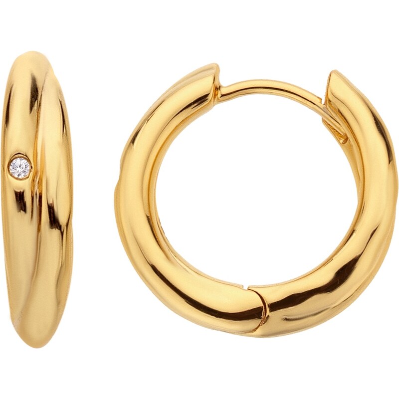 Hot Diamonds Nadčasové pozlátené náušnice kruhy s diamantmi Jac Jossa 66582252