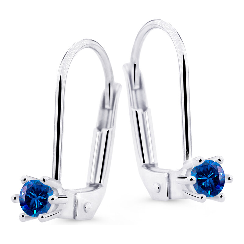 Cutie Diamonds Krásne visiace náušnice z bieleho zlata so zafírmi 66580117