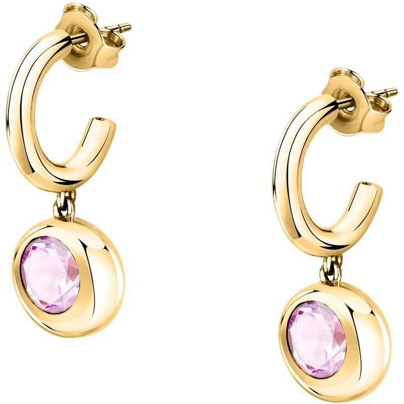 Morellato Pôvabné pozlátené náušnice kruhy s príveskami Semipreziose 66590277