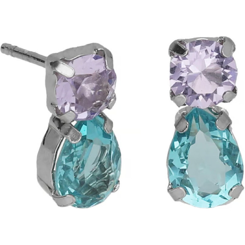 Victoria Cruz Krásne strieborné náušnice s kryštálmi Bay A4897-15HT 67604836