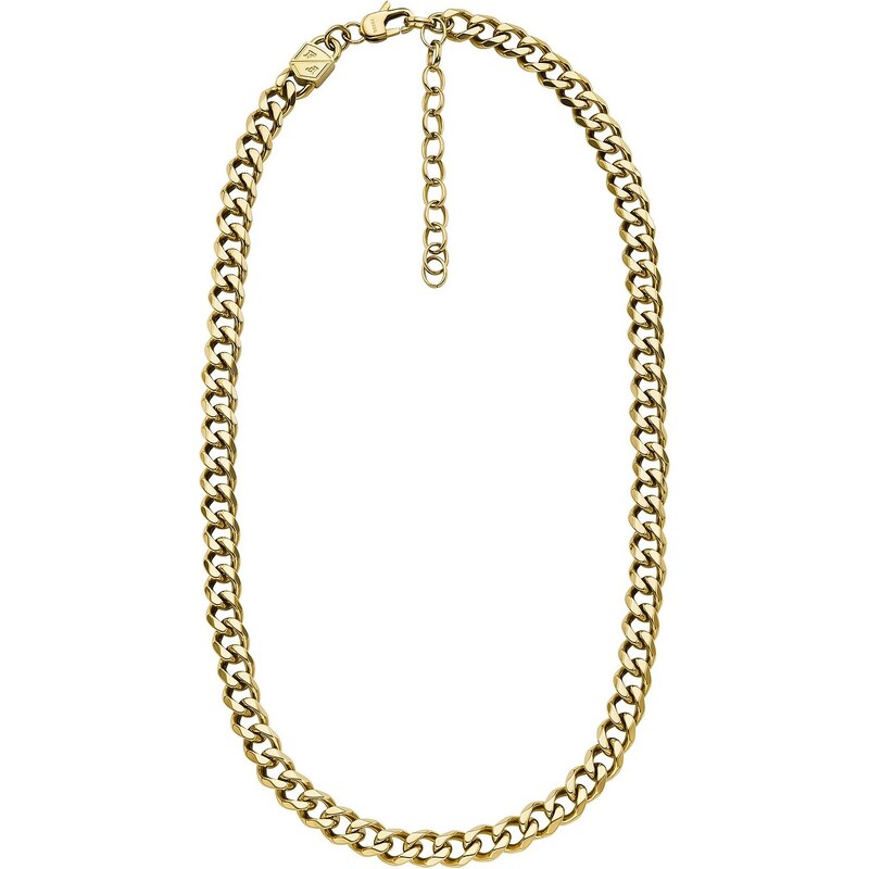 Fossil Výrazný pozlátený náhrdelník pre mužov Ellis JF04612710 66584358