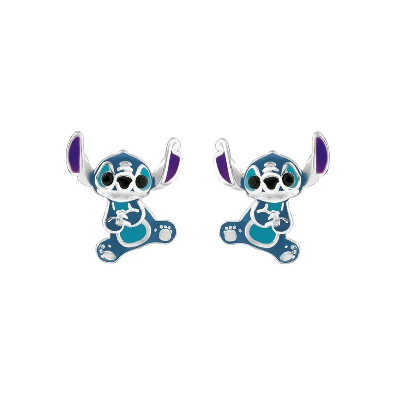 Disney Strieborné kôstkové náušnice Stitch Lilo & Stitch ES00037SRHL 66594822