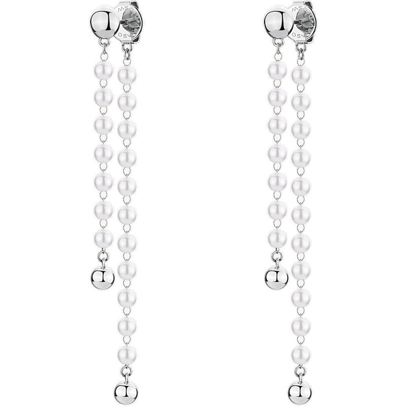 Brosway Dlhé oceľové náušnice s perlami 2v1 Essential BNL101 66592629