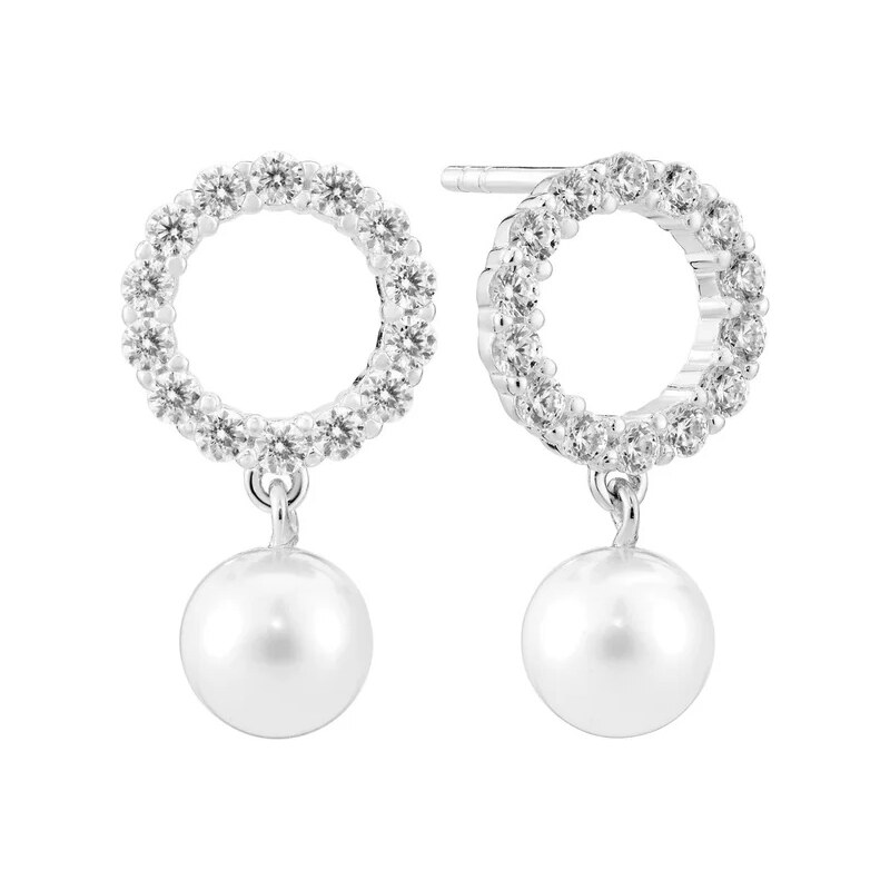 Sif Jakobs Pôvabné strieborné náušnice s perlami Biella SJ-E2430-PCZ 66590737