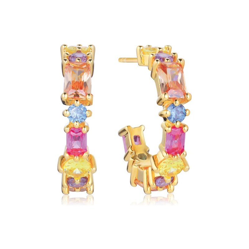 Sif Jakobs Pozlátené náušnice s farebnými kubickými zirkónmi Ivrea SJ 66589868