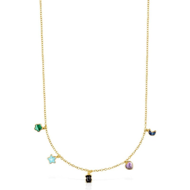 Tous Hravý pozlátený náhrdelník s príveskami Glory 1001930700 66591257