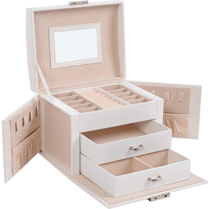 Troli Biela šperkovnica so zrkadielkom 66591304